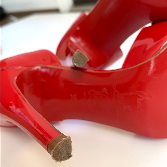Christian Louboutin Red Patent Leather Heels - Picture 6 of 10